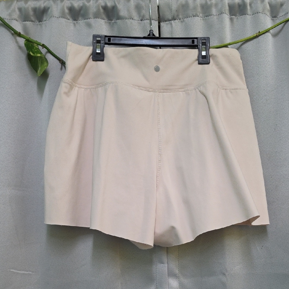 Yogalicious High Waist Cream Shorts - Picture 2 of 4